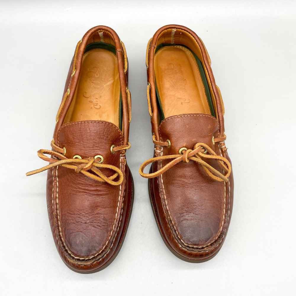 Sperry Mens 9.5M Gold Cup Authentic Original Boat Shoes Tan Leather Preppy Yacht